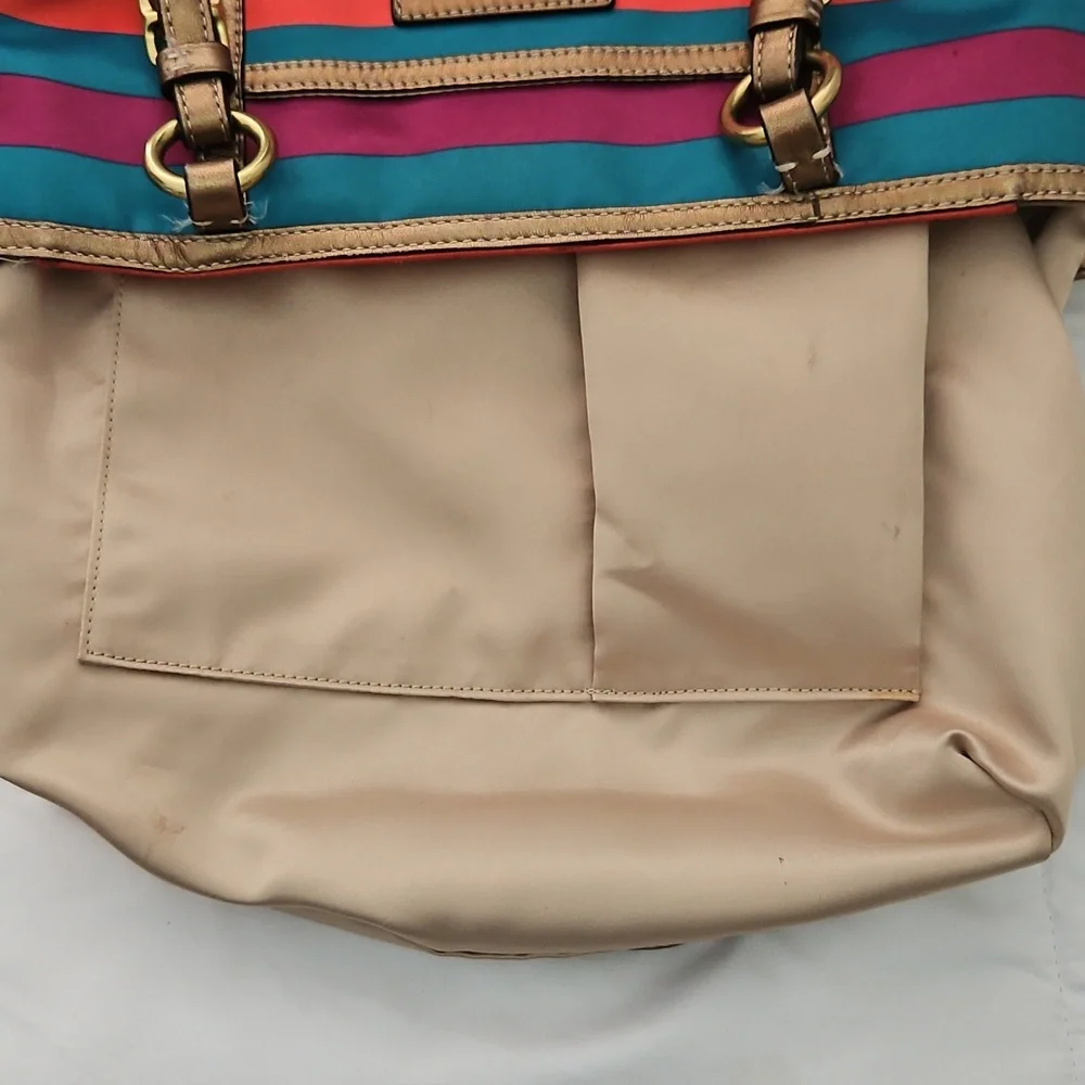 Coach Multistriped Legacy Tote - Picture 5 of 12